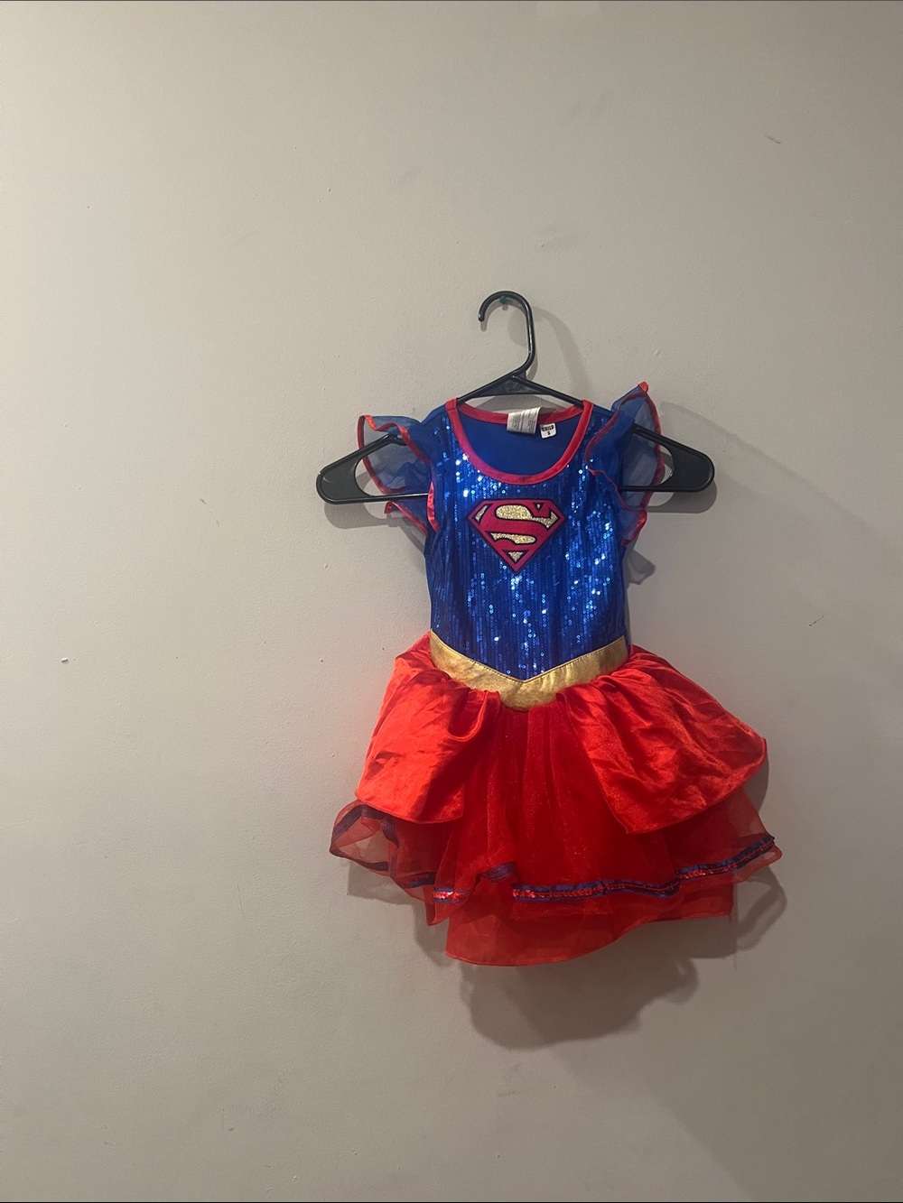 DC Comics Supergirl Sequin Tutu Dress - Blue, Red & Gold